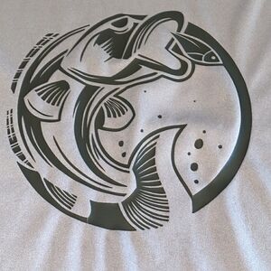 Bass Fishing Logo Men’s Tee Shirt Size XL